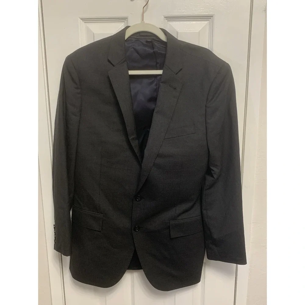 J Crew Ludlow Loro Piana Super 120s Wool Blazer 40R Dark Gray Suit Jacket
